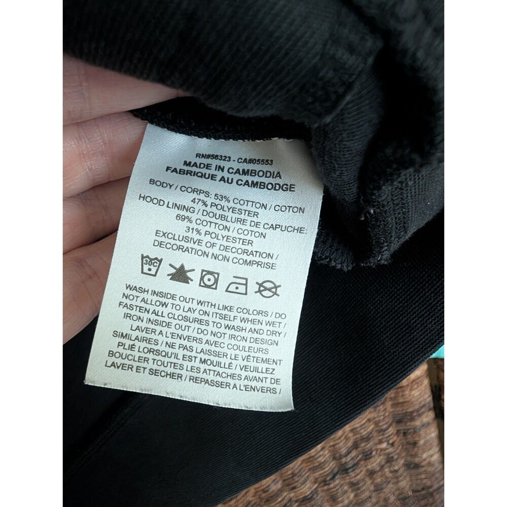 Nike Tech Fleece Zip Up Hoodie Jacket Tee Shirt Girl's Medium Large Black Aqua - Picture 7 of 10
